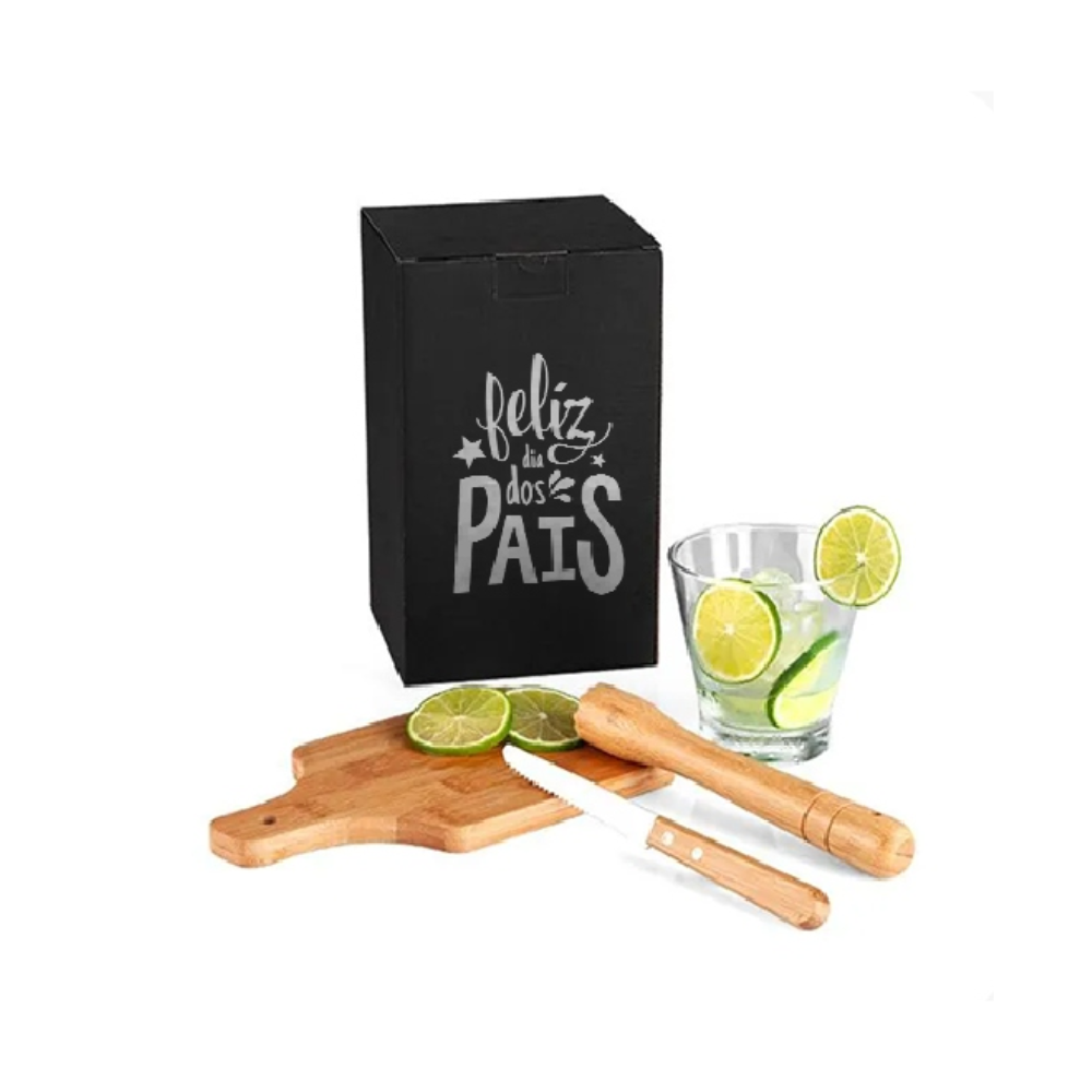 KIT PARA CAIPIRINHA EM BAMBU